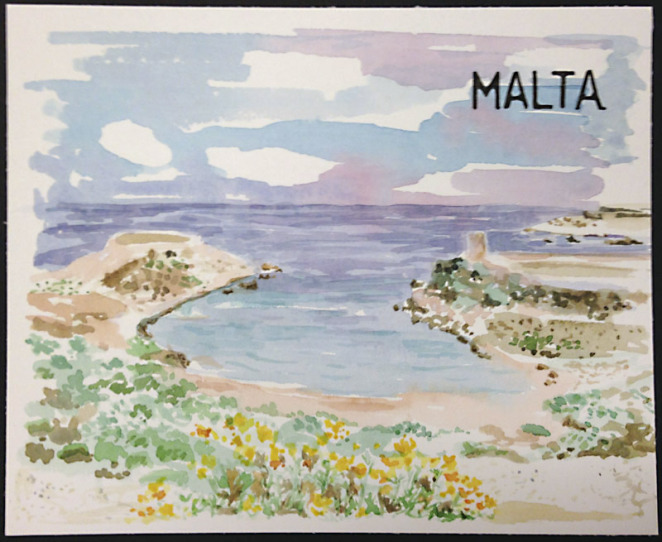 m j bronstein-malta-watercolor